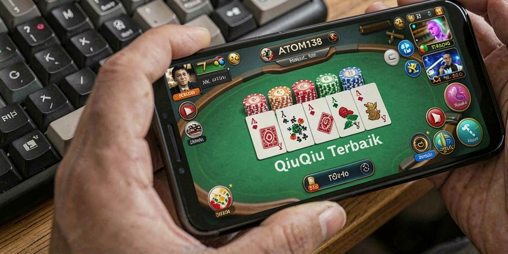 Tangkapan layar game ATOM138 yang menampilkan serunya permainan QiuQiu.