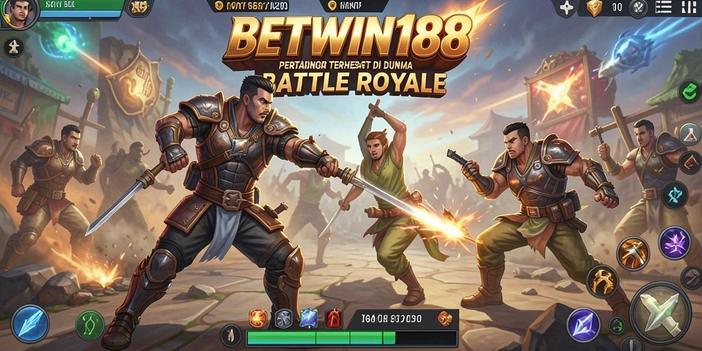 Tangkapan layar BETWIN188 yang menunjukkan aksi seru dalam gameplay Battle Royale.
