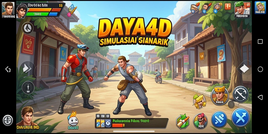 Screenshot utama DAYA4D menunjukkan gameplay simulasi yang menarik dan interaktif.