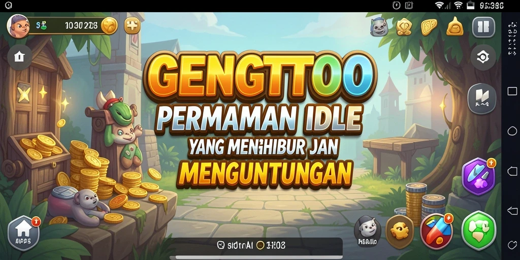 Tangkapan layar gameplay <strong>GENGTOTO</strong> yang menampilkan keseruan dan sistem Idle.