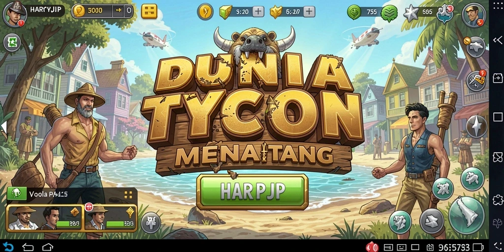 Tampilan gameplay HARAPJP yang penuh strategi Tycoon.