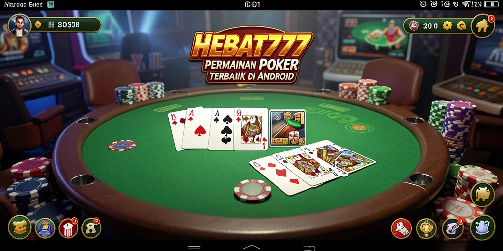 Tangkapan layar HEBAT777 menampilkan gameplay Poker yang mendebarkan.