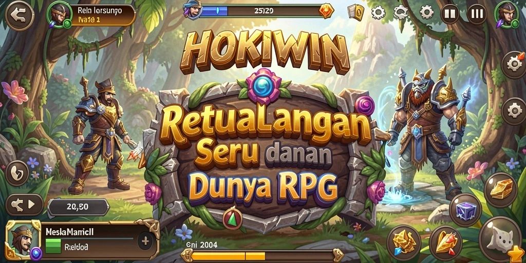Screenshot menampilkan aksi seru dalam game RPG HOKIWIN.