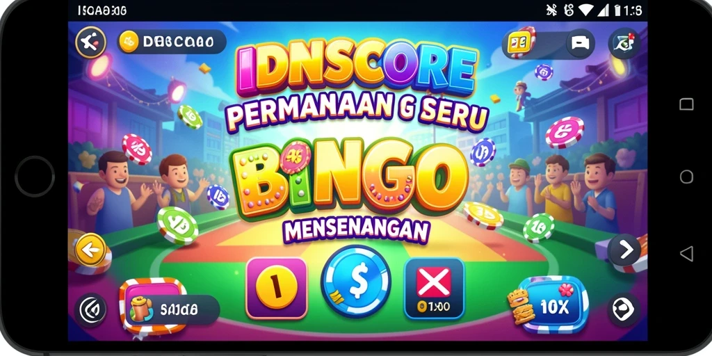 Tampilan gameplay seru IDNSCORE dengan berbagai angka Bingo.