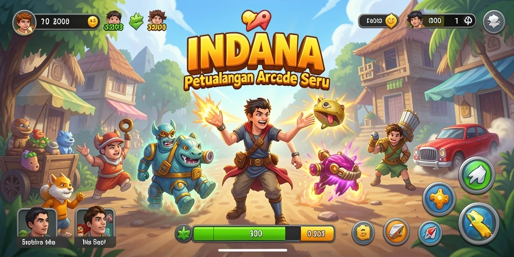 Tampilan gameplay Arcade yang seru dan penuh tantangan.