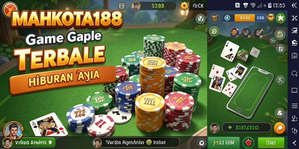 Screenshot gameplay MAHKOTA188 yang menunjukkan suasana seru bermain Gaple.