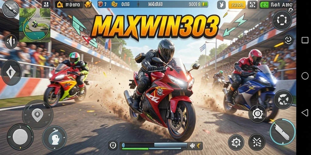 Tampilan aksi balapan motor yang mendebarkan dalam MAXWIN303.