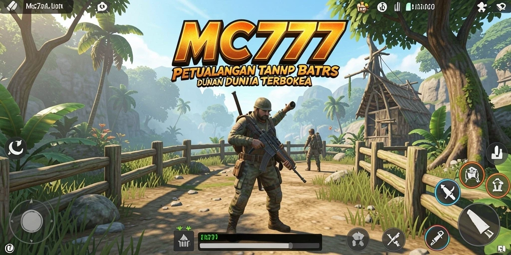 Tangkapan layar gameplay MC777 menampilkan petualangan Open World yang mengesankan.