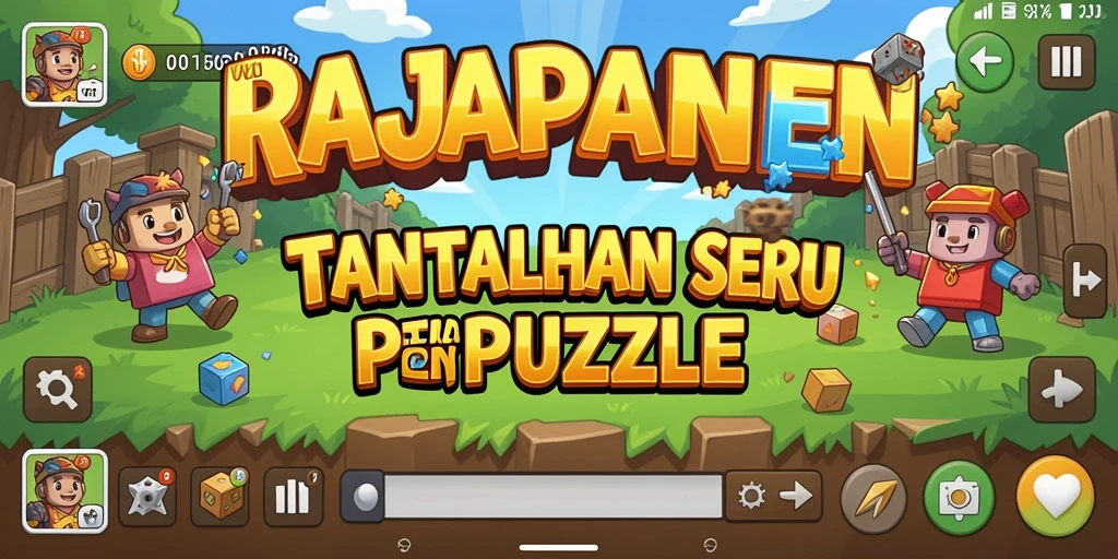 Gameplay seru di RAJAPANEN menampilkan tantangan puzzle.