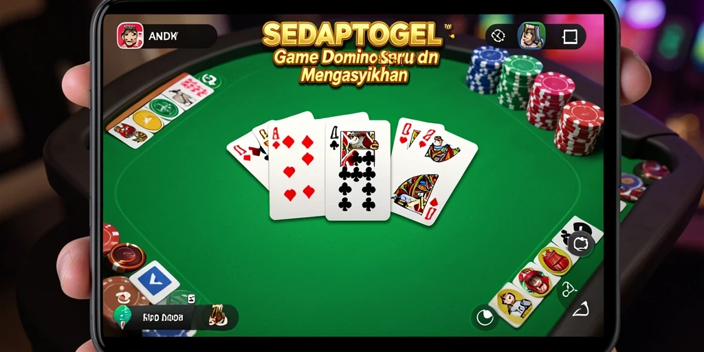 Tampilan game Domino SEDAPTOGEL yang menampilkan gameplay menarik.