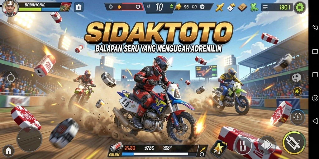 Tampilan menarik saat balapan di SIDAKTOTO dengan efek visual menakjubkan.
