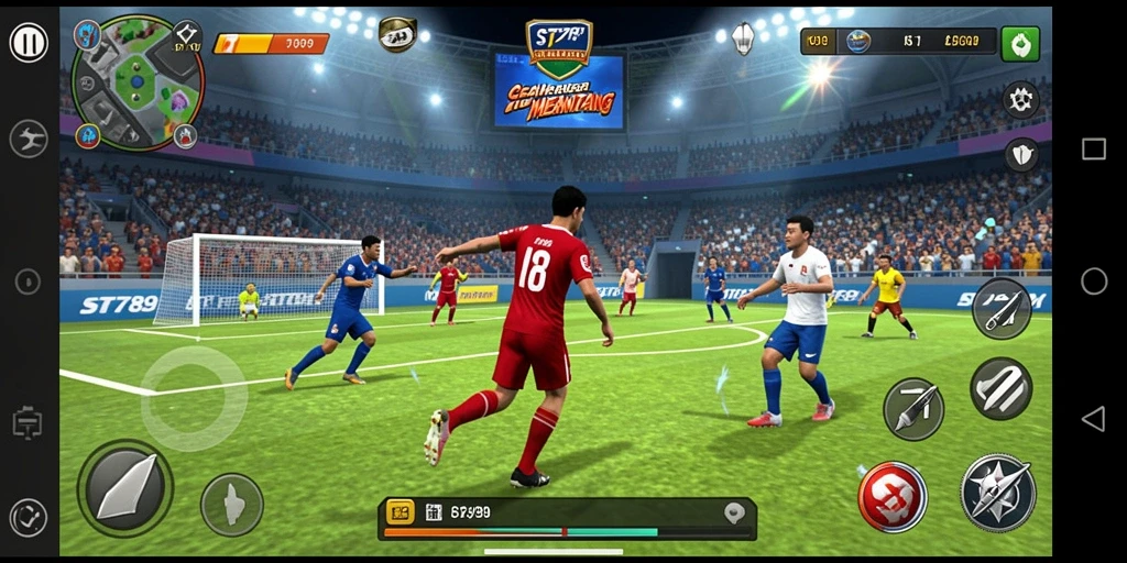 Screenshot gameplay ST789 yang menunjukkan aksi seru dalam olahraga.