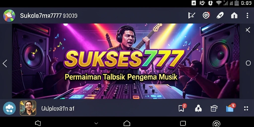 Tampilan utama gameplay SUKSES777 dalam musik yang interaktif dan seru.