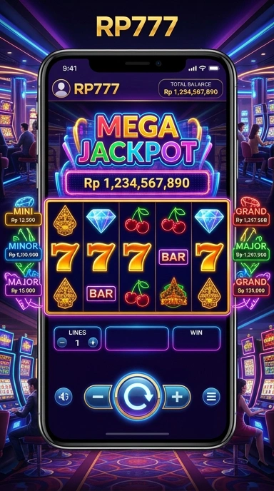 Screenshot tampilan antarmuka pengguna rp777 yang menarik.